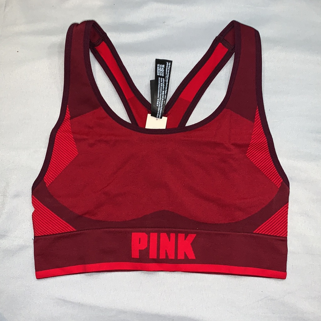 235 Red Seamless Racerback Sports Bra Brand New